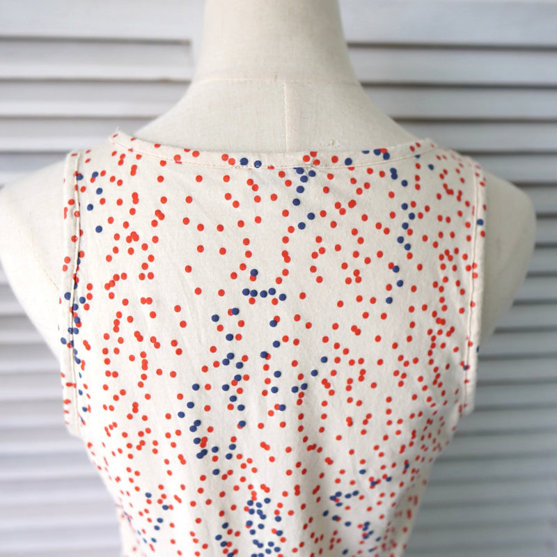 Dot Pattern Sleeve - less Tops - NEWSED