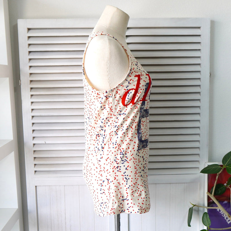 Dot Pattern Sleeve - less Tops - NEWSED