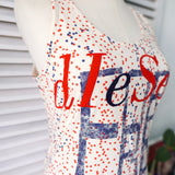 Dot Pattern Sleeve - less Tops - NEWSED