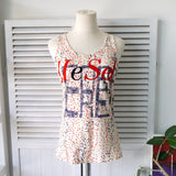 Dot Pattern Sleeve - less Tops - NEWSED
