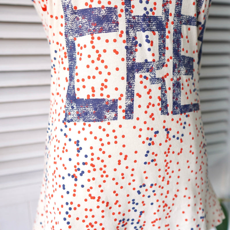 Dot Pattern Sleeve - less Tops - NEWSED