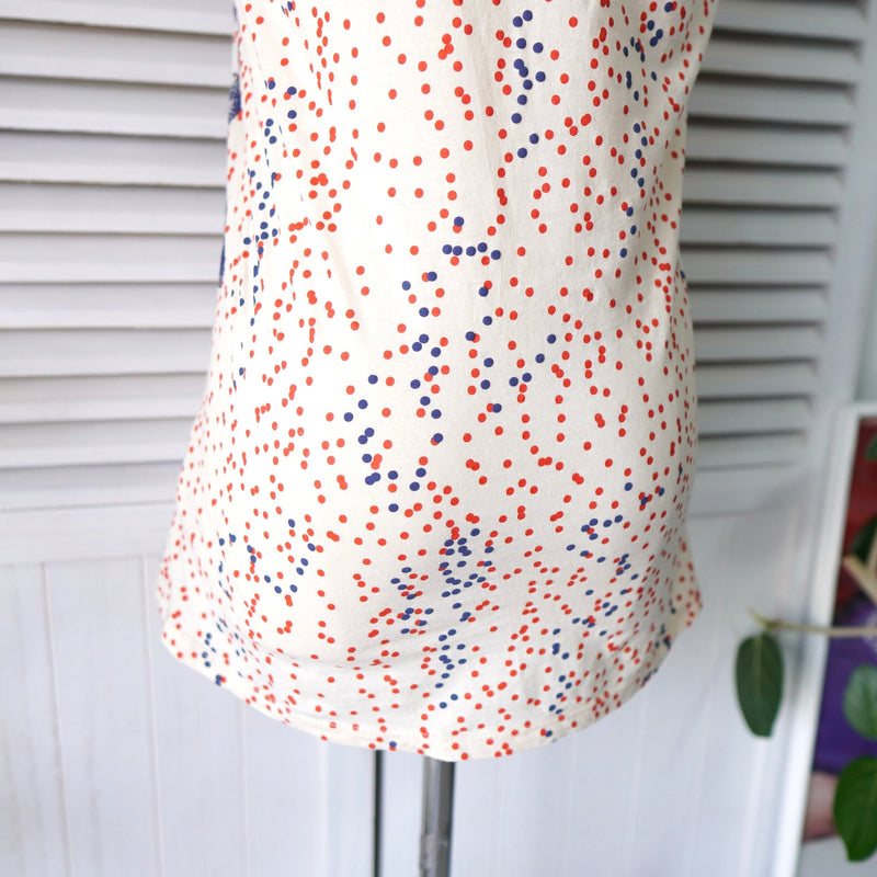 Dot Pattern Sleeve - less Tops - NEWSED