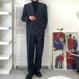 Double Breasted Stripe Suit - NEWSED