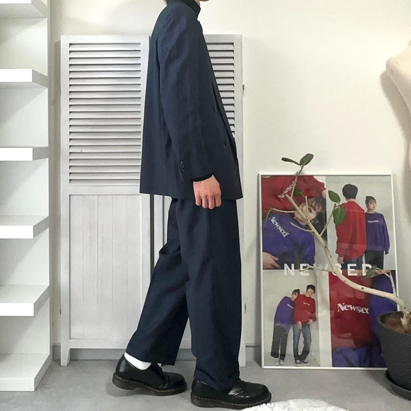 Double Breasted Stripe Suit - NEWSED