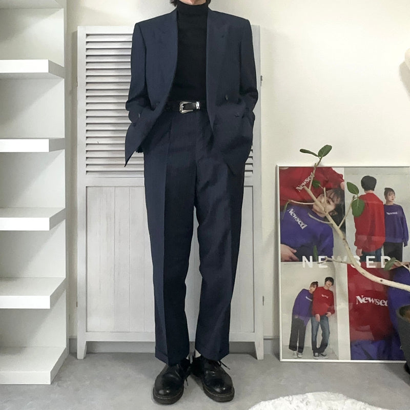 Double Breasted Stripe Suit - NEWSED
