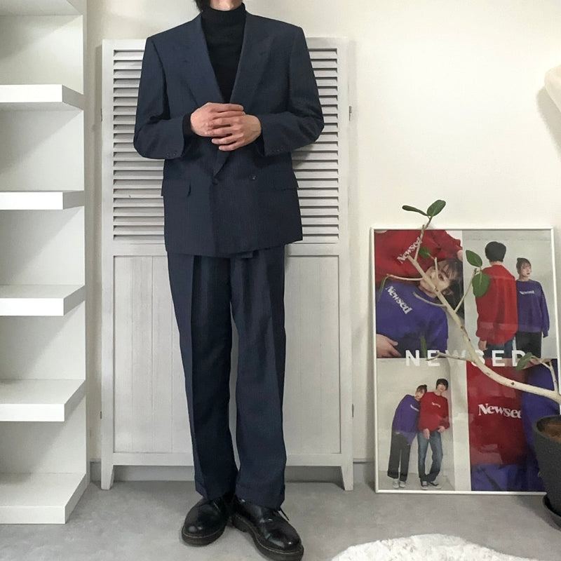 Double Breasted Stripe Suit - NEWSED