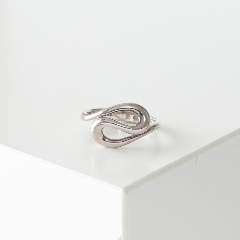 Double Tear Drop Silver Ring - NEWSED