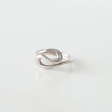 Double Tear Drop Silver Ring - NEWSED