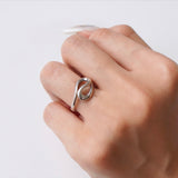 Double Tear Drop Silver Ring - NEWSED