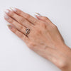 Double Tear Drop Silver Ring