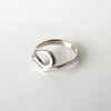 Double Tear Drop Silver Ring