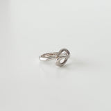 Double Tear Drop Silver Ring - NEWSED