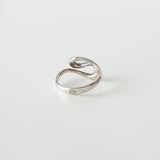 Double Tear Drop Silver Ring - NEWSED