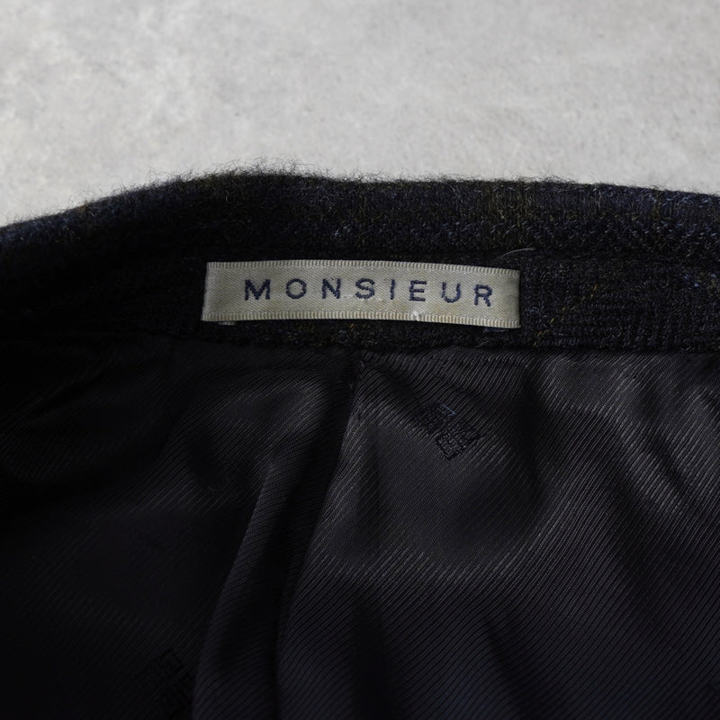 ジバンシィ 4Gロゴ ボタン チェック柄 ウール テーラードジャケット ブラック