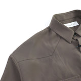クルニ Dry Double Satin Pocket Shirt ダブルサテン生地 比翼仕立て 長袖シャツ 2 メンズ 未使用品 - NEWSED