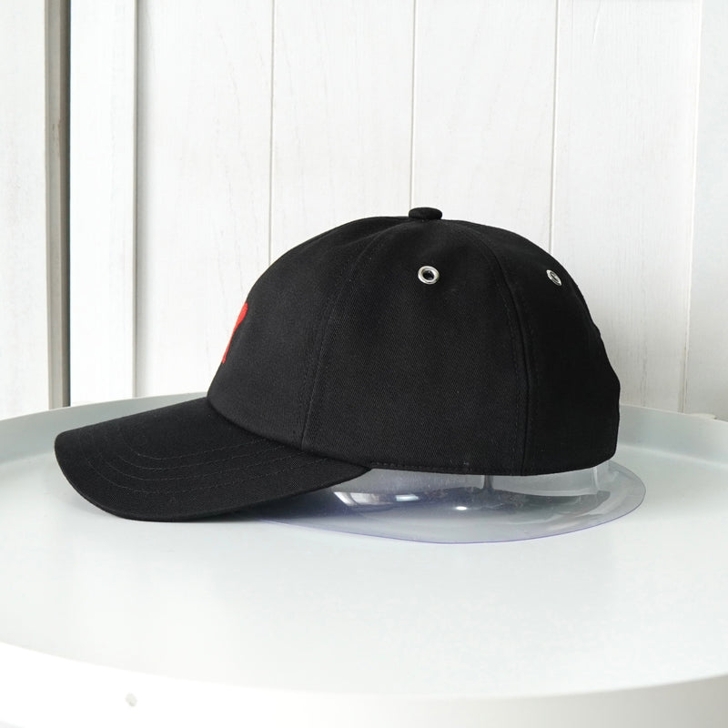 アミパリ アミ パリス ハートロゴ キャップ ブラック