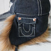 Earflap 5-Panel Dirty Indigo シュプリーム × トゥルーレリジョン ファー キャップ インディゴブルー