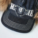 Earflap 5 - Panel Dirty Indigo シュプリーム × トゥルーレリジョン ファー キャップ インディゴブルー - NEWSED