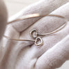 Elsa Peretti Double Heart Silver Bangle