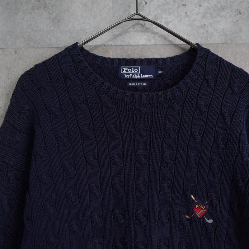 Emblem Logo Embroidery Cotton Sweater - NEWSED