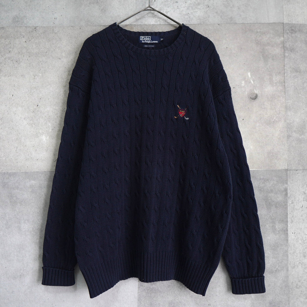 Emblem Logo Embroidery Cotton Sweater
