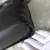 Embossing Logo Leather Hand Bag - NEWSED