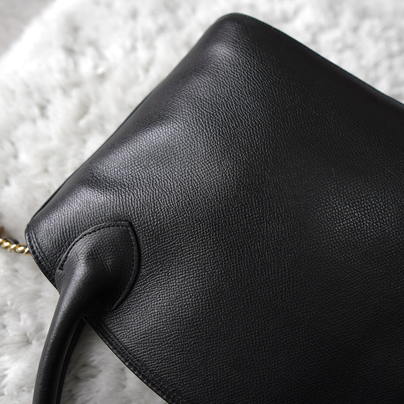Embossing Logo Leather Hand Bag - NEWSED