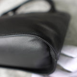 Embossing Logo Leather Hand Bag - NEWSED