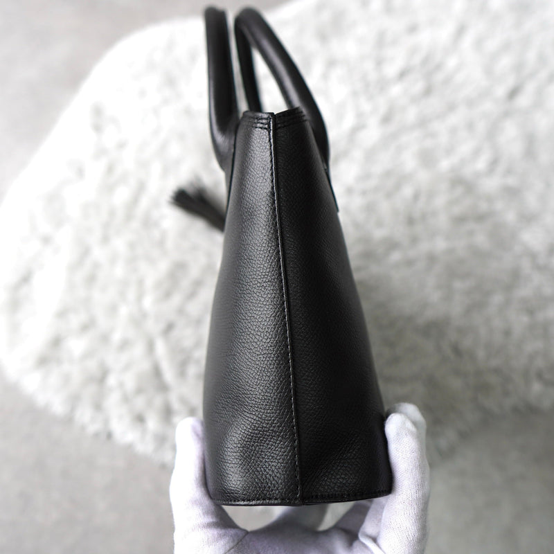 Embossing Logo Leather Hand Bag - NEWSED