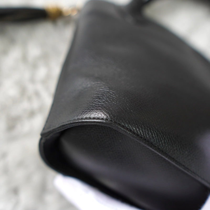 Embossing Logo Leather Hand Bag - NEWSED