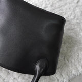 Embossing Logo Leather Hand Bag - NEWSED