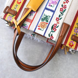 Emerson Flower Pattern 2way Canvas Hand Bag / Shoulder Bag - NEWSED