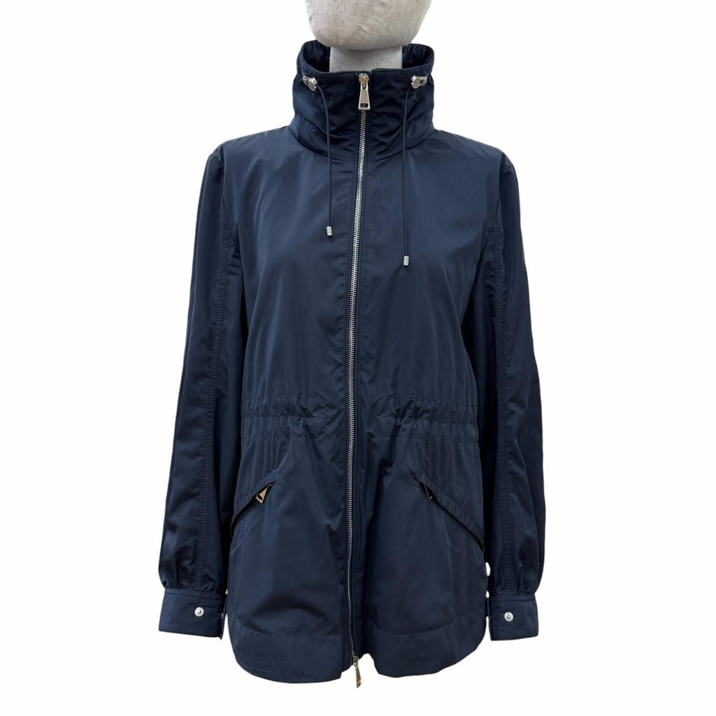 モンクレール ENET ロゴワッペン・フード付 ZIP UP ジャケット ネイビー 54847 レディース