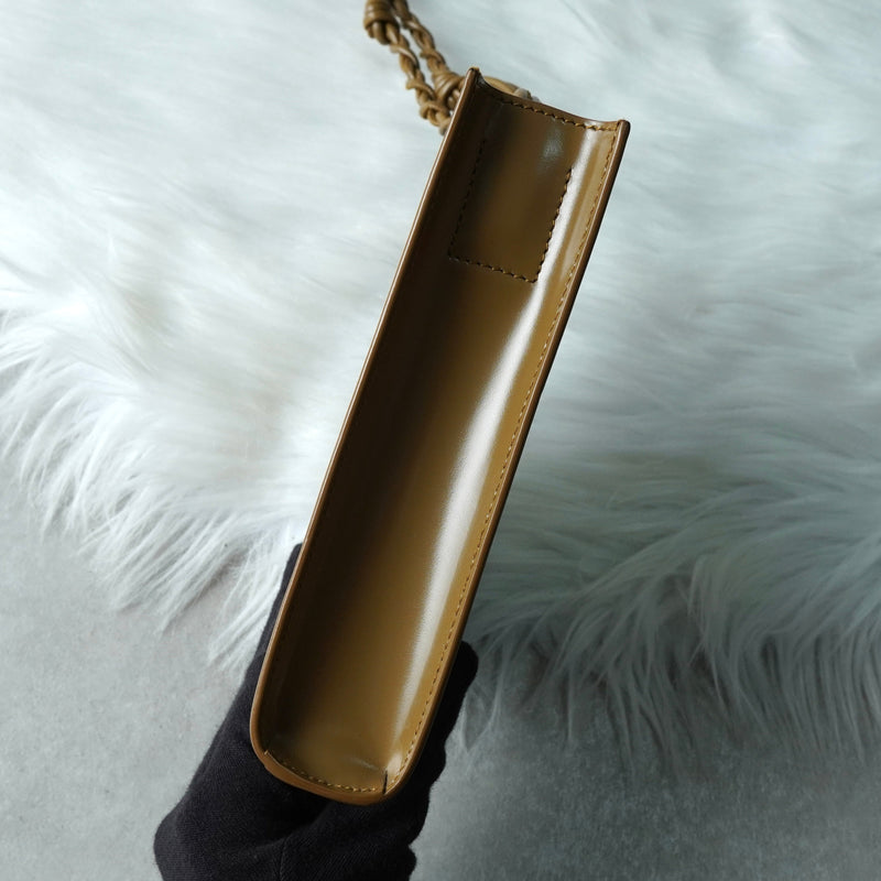 ジルサンダー タングル スモール レザー ショルダーバッグ ブラウン