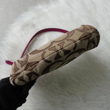 コーチ シグネチャー キャンバス ハンドバッグ ワンショルダーバッグ ベージュ / ピンク F24063 - NEWSED