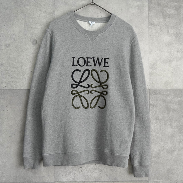 ロエベ アナグラム 刺繍 スウェット グレー