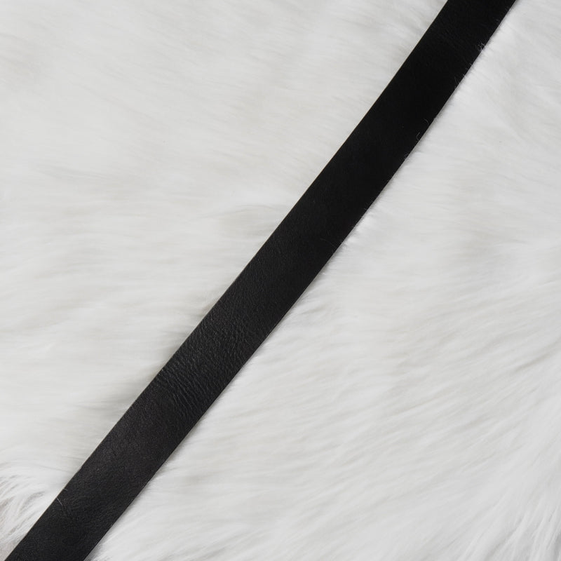 ディーゼル ロゴ レザー ベルト 80 / 32 ブラック / シルバー