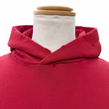 バレンシアガ Faux Logo Round Hem Hoodie Many Kisses プリント ダメージ加工 オーバーサイズ プルオーバー パーカー レッド 2 メンズ 未使用品 - NEWSED