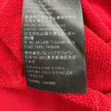 バレンシアガ Faux Logo Round Hem Hoodie Many Kisses プリント ダメージ加工 オーバーサイズ プルオーバー パーカー レッド 2 メンズ 未使用品 - NEWSED