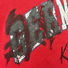 バレンシアガ Faux Logo Round Hem Hoodie Many Kisses プリント ダメージ加工 オーバーサイズ プルオーバー パーカー レッド 2 メンズ 未使用品