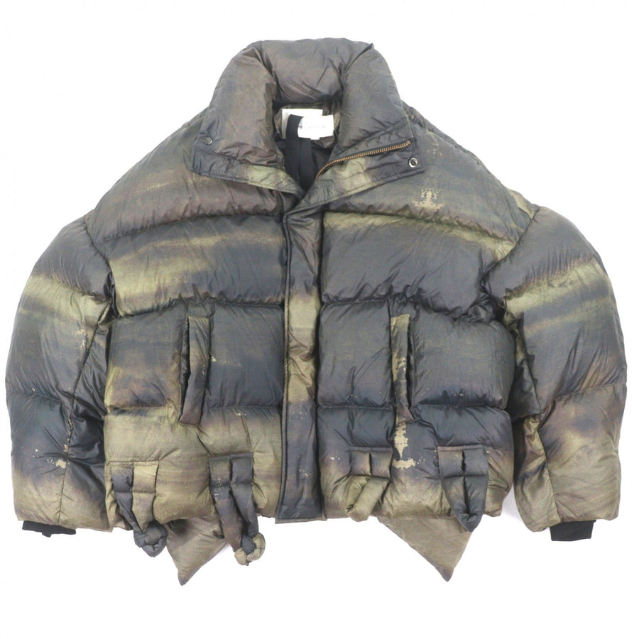 フェン チェン ワン FCW BROWN PRINTED DOWN JACKET ダブルジップアップ ダウンジャケット カーキ S メンズ - NEWSED