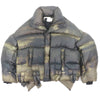 フェン チェン ワン FCW BROWN PRINTED DOWN JACKET ダブルジップアップ ダウンジャケット カーキ S メンズ