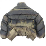 フェン チェン ワン FCW BROWN PRINTED DOWN JACKET ダブルジップアップ ダウンジャケット カーキ S メンズ - NEWSED
