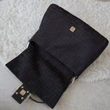 フェンディ マンマバケット ハンドバッグ ワンショルダーバッグ ズッカ柄 FFロゴ ナイロン ブラック - NEWSED