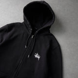 Fire Dragon Full Zip Hooded Sweat ステューシー ドラゴン フーディー パーカー ブラック - NEWSED