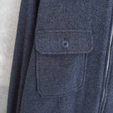 Flap Pocket Wool Zip - up Jacket - NEWSED