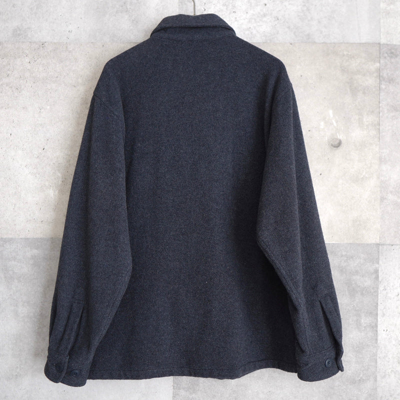 Flap Pocket Wool Zip - up Jacket - NEWSED