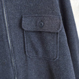 Flap Pocket Wool Zip - up Jacket - NEWSED