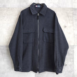 Flap Pocket Wool Zip - up Jacket - NEWSED