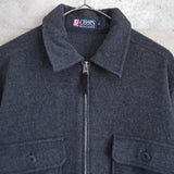 Flap Pocket Wool Zip - up Jacket - NEWSED